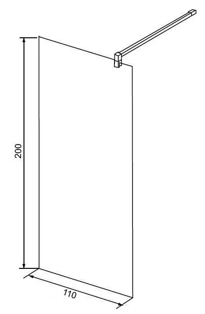 Душевая перегородка Loranto Walk-in 110 Хром / Прозрачное CS-L1020 110 Душевая перегородка Loranto Walk-in 110 Хром / Прозрачное CS-L1020 110 — изображение 3