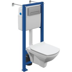 Инсталляция Cersanit Vector с унитазом Carina XL CO DPL EO slim и кнопкой смыва Blick Хром матовый 64440 Инсталляция Cersanit Vector с унитазом Carina XL CO DPL EO slim и кнопкой смыва Blick Хром матовый 64440