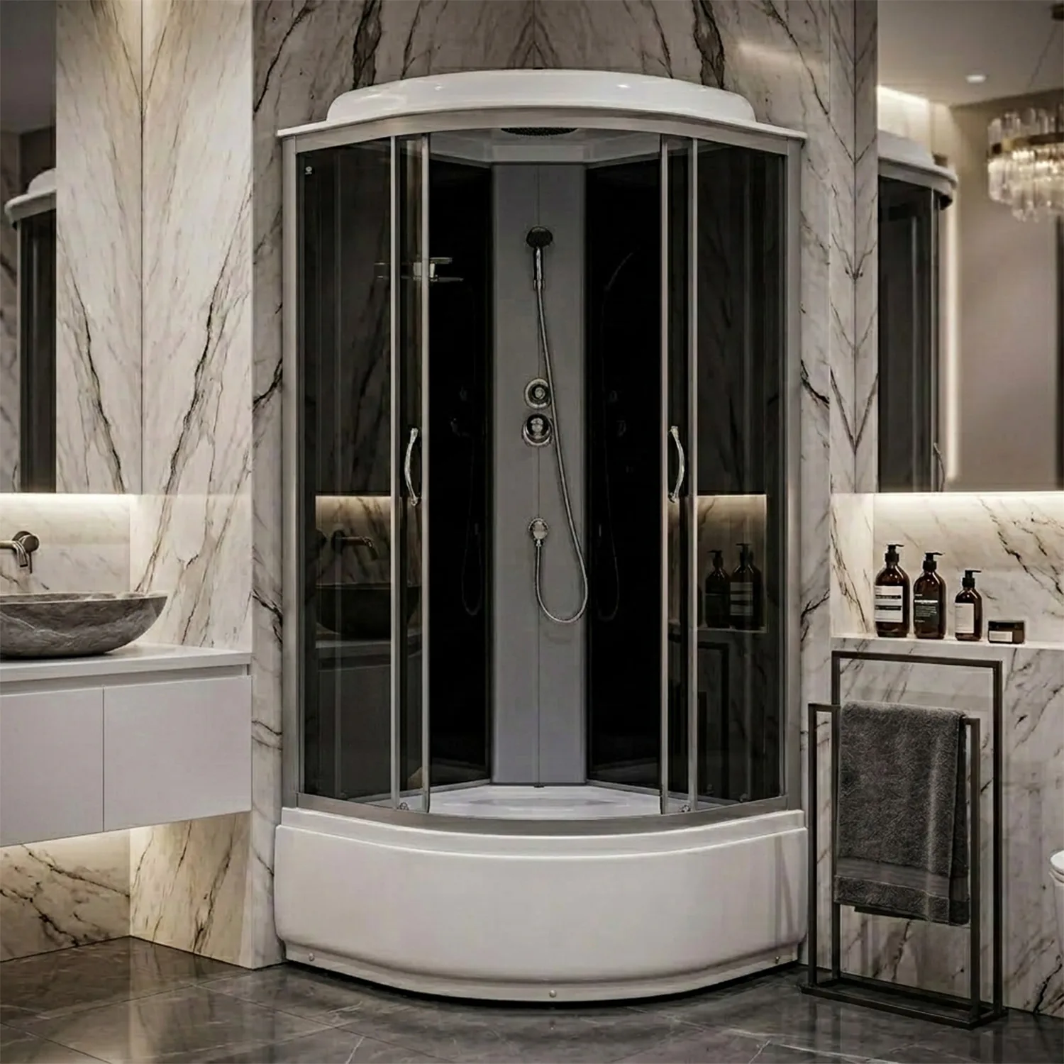 Душевая кабина Loranto Sunway 90х90 Хром / Тонированное CS-6690 G, 90*90*215 Душевая кабина Loranto Sunway 90х90 Хром / Тонированное CS-6690 G, 90*90*215 — изображение 3