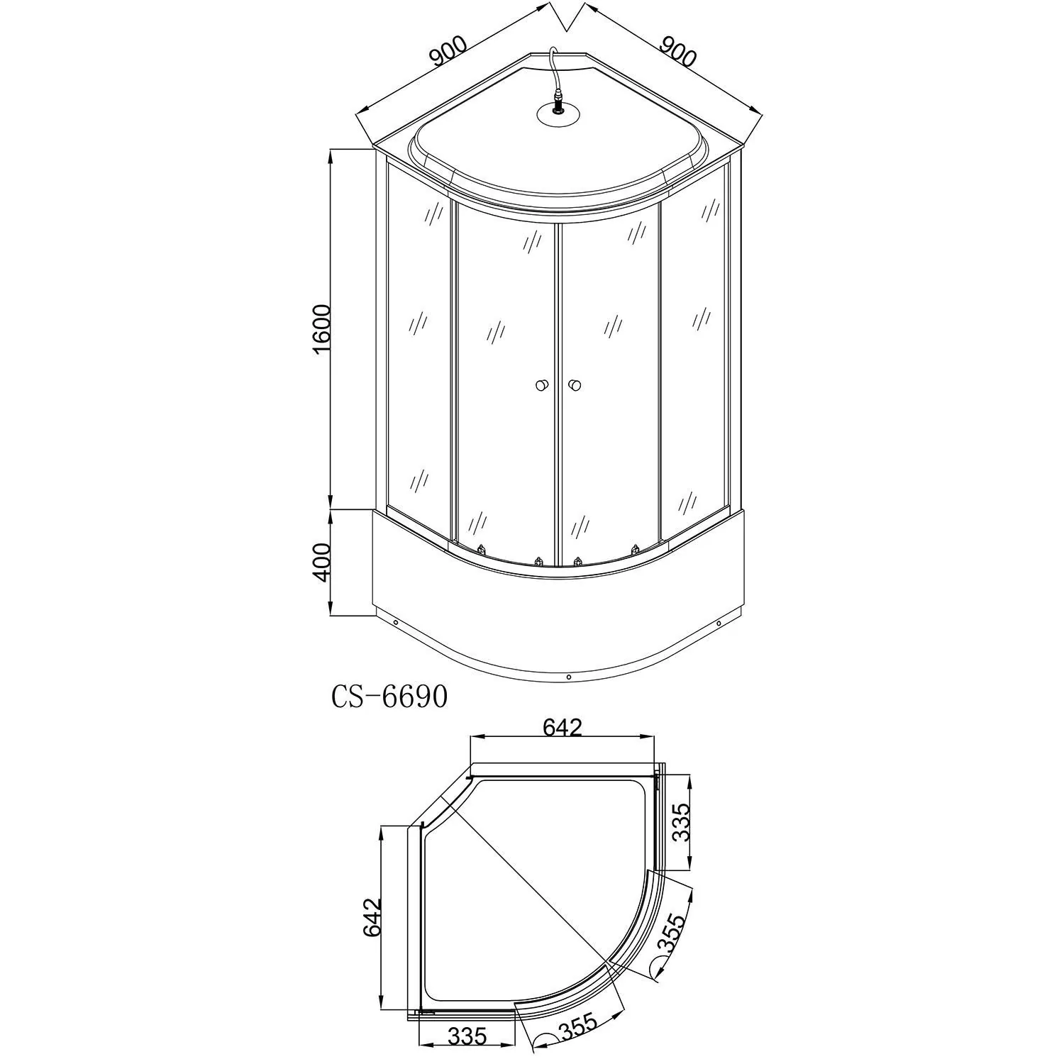 Душевая кабина Loranto Sunway 90х90 Хром / Тонированное CS-6690 G, 90*90*215 Душевая кабина Loranto Sunway 90х90 Хром / Тонированное CS-6690 G, 90*90*215 — изображение 4