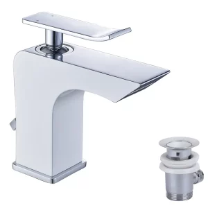 Смеситель для раковины Lemark Contest LM5806CW Хром / Белый