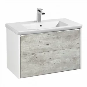 Тумба подвесная Roca Ronda 80 Белый матовый / Бетон ZRU9303004